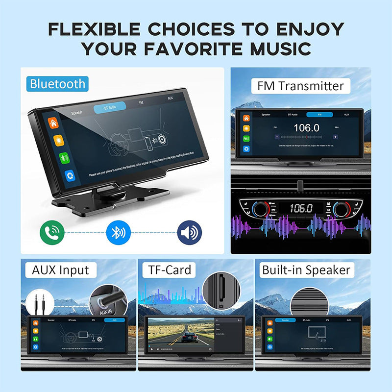 10.26-inch Full Touch Screen All-in-one Car Navigation Device Front And Rear Dual Recording HD Recording P Split Screen Display