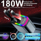 120W Ultra Fast Mobile Phone Flexible Wire Car Usb Cigarette Lighter
