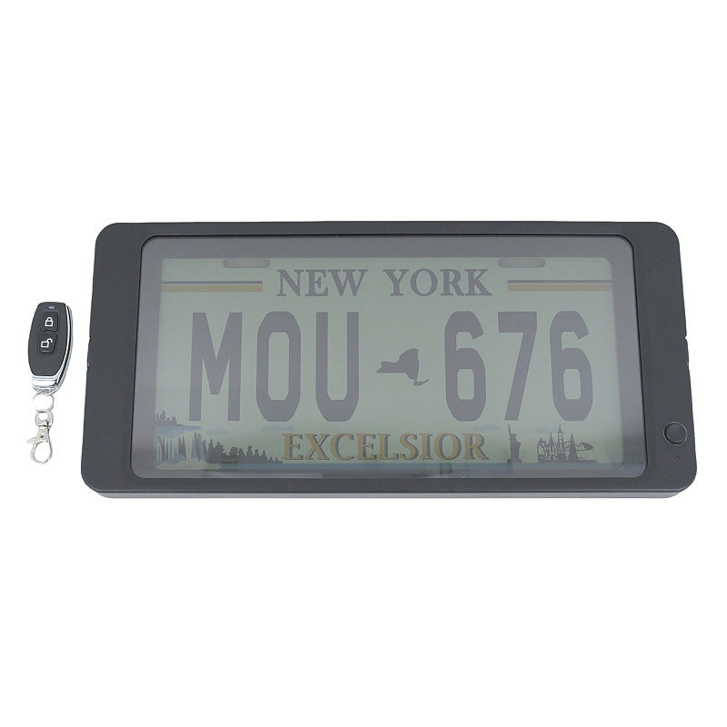 Auto Hiding License Plate Frame