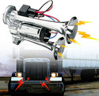 600DB Super Loud Train Air Horn Kit 12V Truck Car Dual Trumpet W Air Compressor