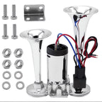 600DB Super Loud Train Air Horn Kit 12V Truck Car Dual Trumpet W Air Compressor