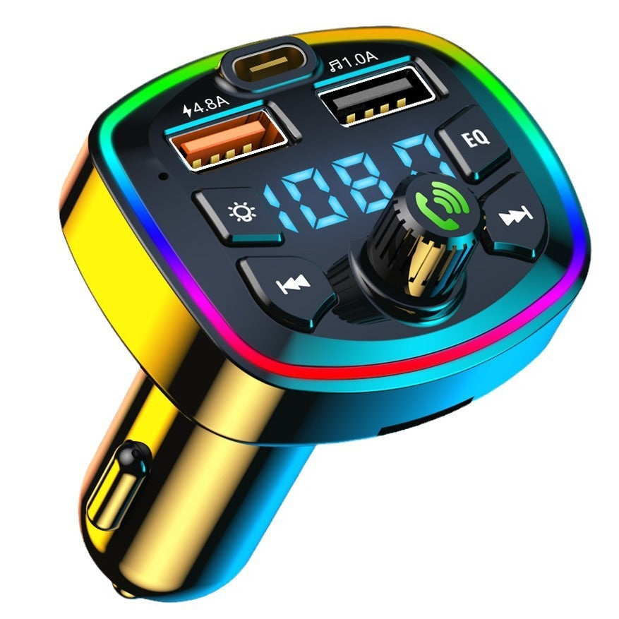 Car FM Frequency Digital Display Charger Player, Car Cigarette Lighter Fast Charger