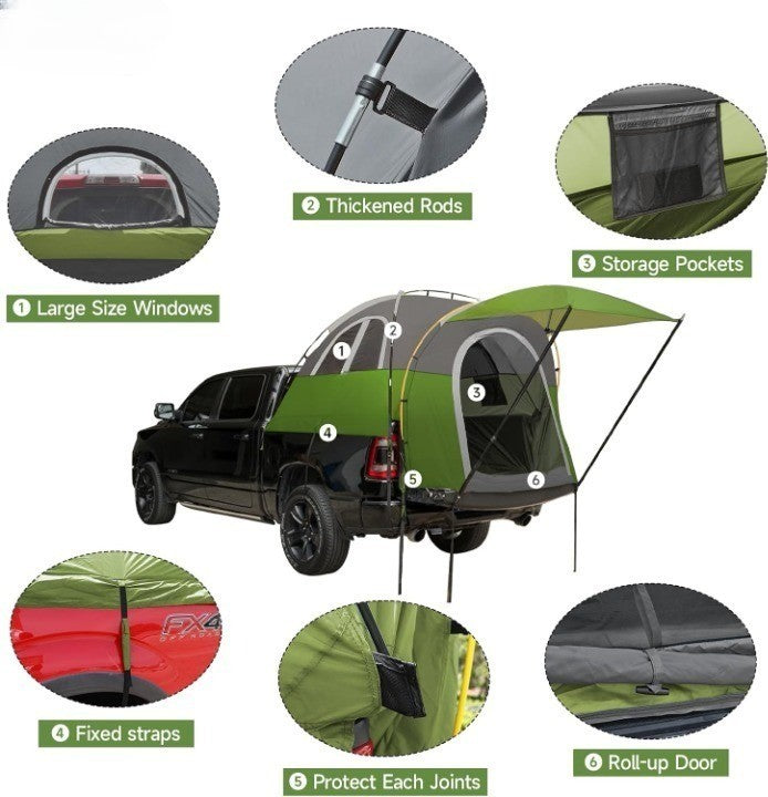 Truck Bed Tent With Awning, Fits 5.5-5.8FT Truck