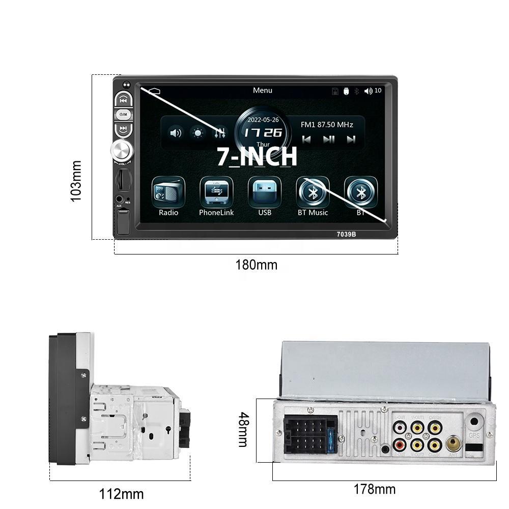 7-inch Single-din Car Stereo, Single-din Car Radio And MP5 Player Supporting Carplay Android Auto