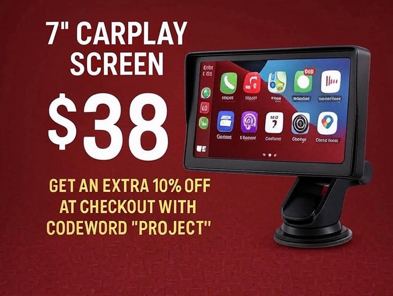CARPLAY 7" DIspay Screen