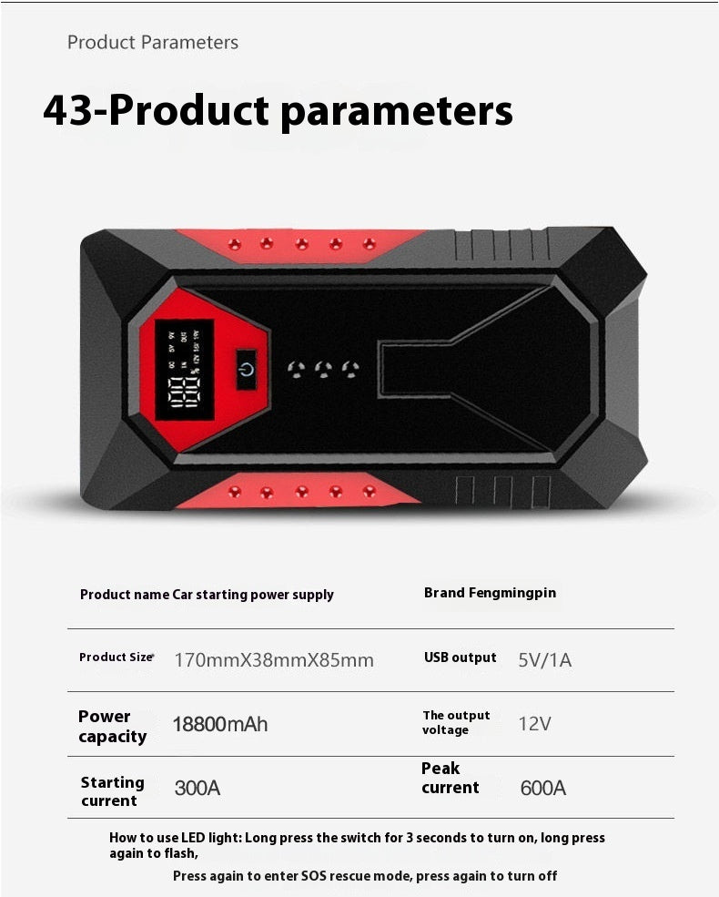 Emergency Start Power  12V Mobile Power Bank