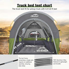 Truck Bed Tent With Awning, Fits 5.5-5.8FT Truck