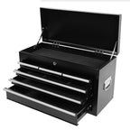 8-Drawer Rolling Tool Chest With Wheels, Large Tool Cabinet With Drawers, Mobile Steel Tool Storage Organizer With Lock&Liner For Warehouse, Workshop, Black