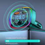 Car FM Frequency Digital Display Charger Player, Car Cigarette Lighter Fast Charger