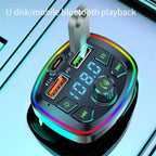 Car FM Frequency Digital Display Charger Player, Car Cigarette Lighter Fast Charger