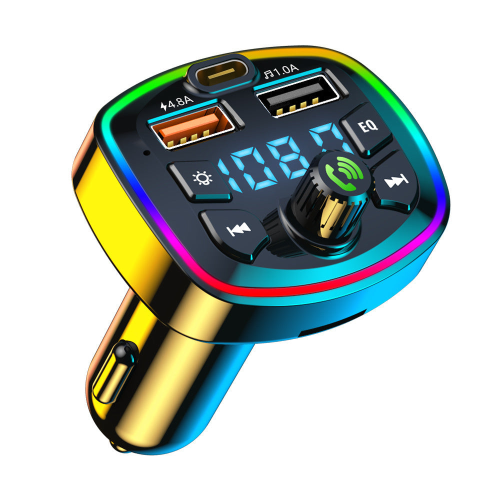Car FM Frequency Digital Display Charger Player, Car Cigarette Lighter Fast Charger