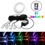 Car Interior Luminescent Light Ambience Light 64 Color Optical Fiber